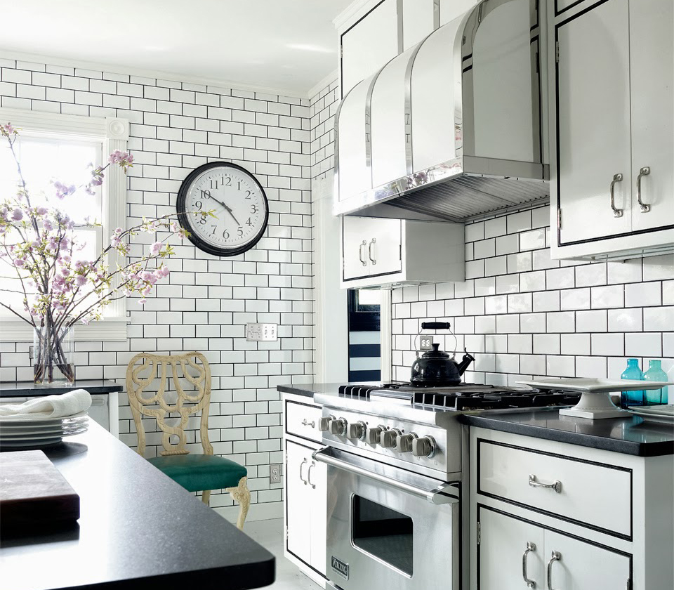 White Subway Tile Kitchen Backsplash