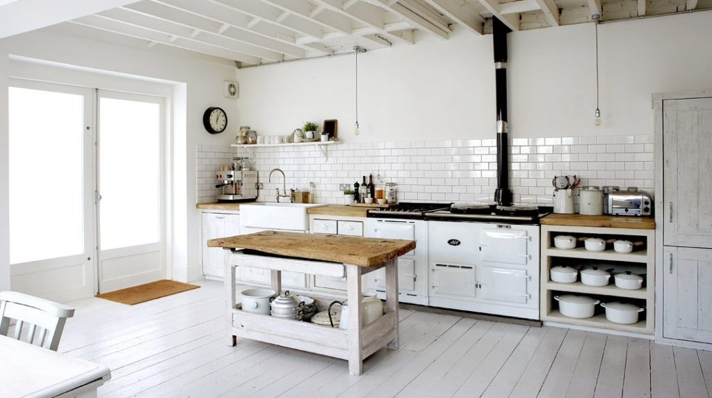 White Subway Tile Kitchen