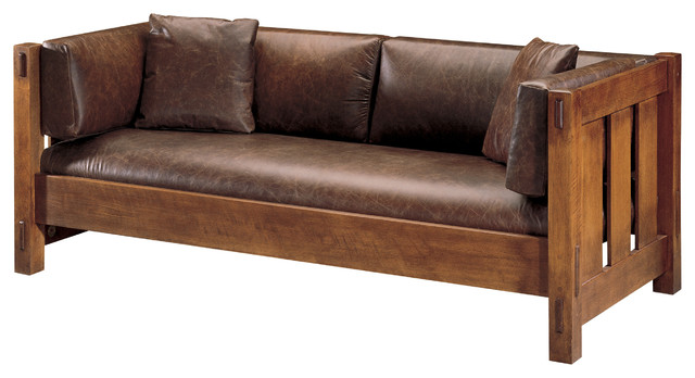 Craftsman Leather Couch Design
