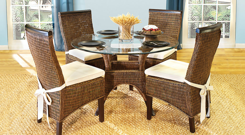Rattan Round Casual Dining Room Sets