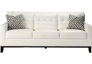 Comfort with Black and White Leather Sofa