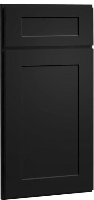 Contemporary Painted Carbon Kitchen Cabinet Door