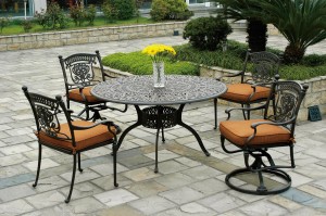 Cast Iron Patio Set Table Chairs Garden Furniture