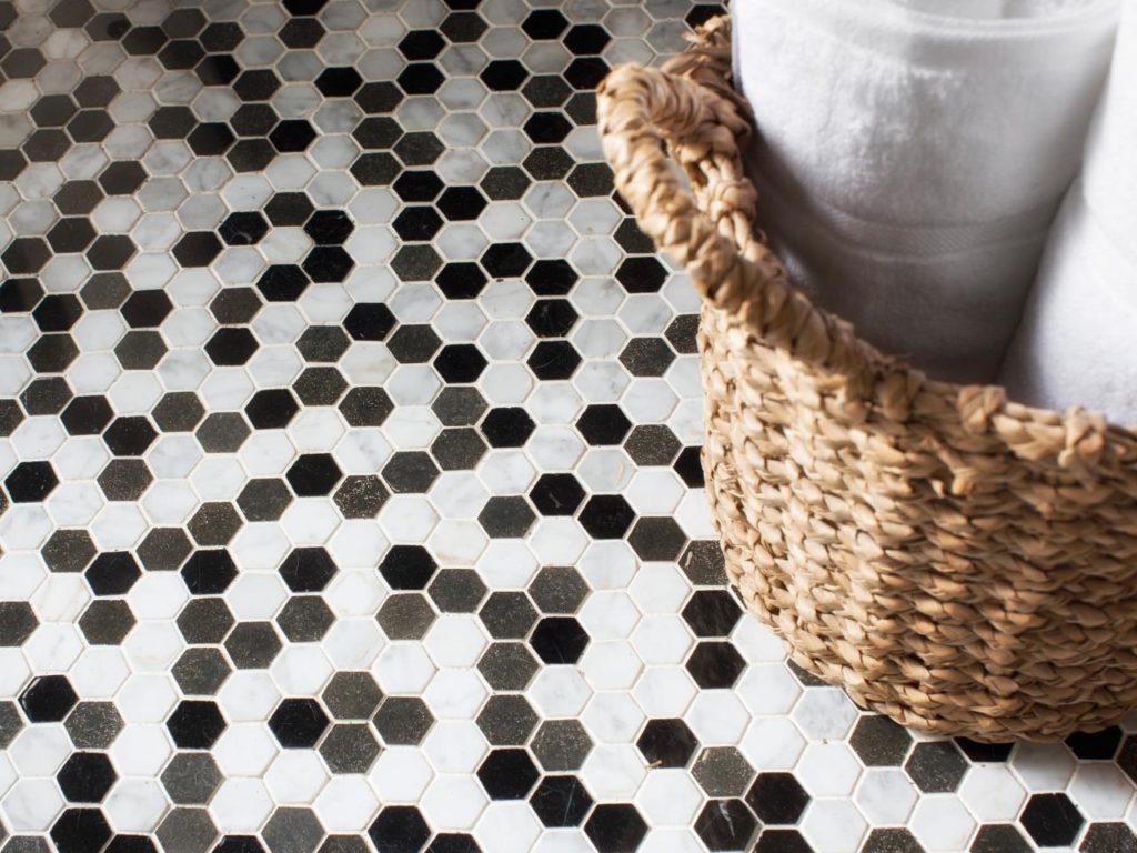 Hexagonal Bathroom Floor Tile Design Ideas