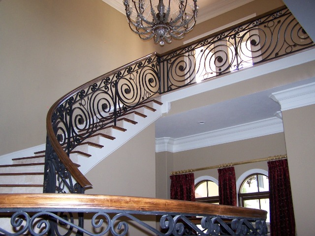 Luxurious Wrought Iron Stair Rail Design Ideas