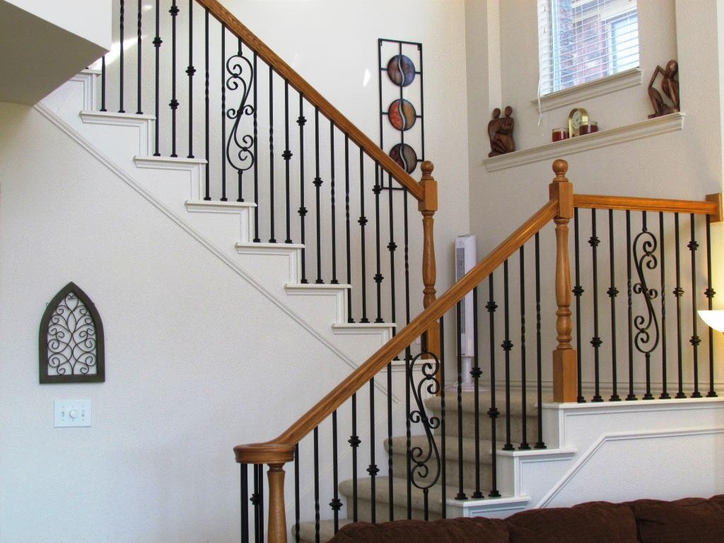 Wrought Iron Stair Balusters Decorate Stair Railings Beautifully
