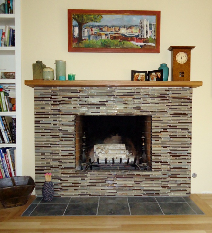 how to redo a brick fireplace