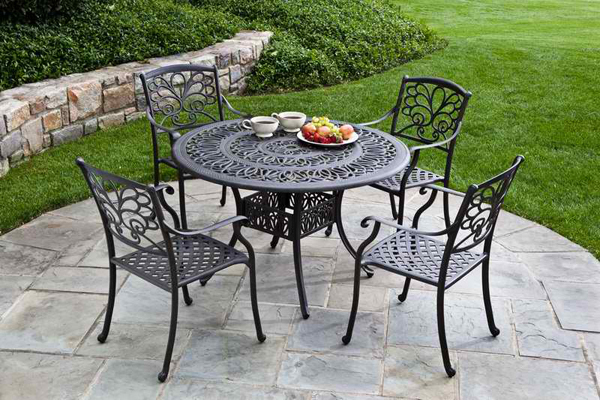 Metal Black And White Patio Furniture