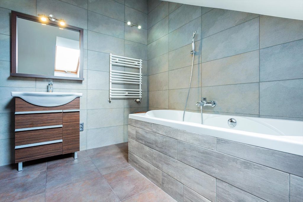 Bathroom Look Bigger with Large Bathroom Tile